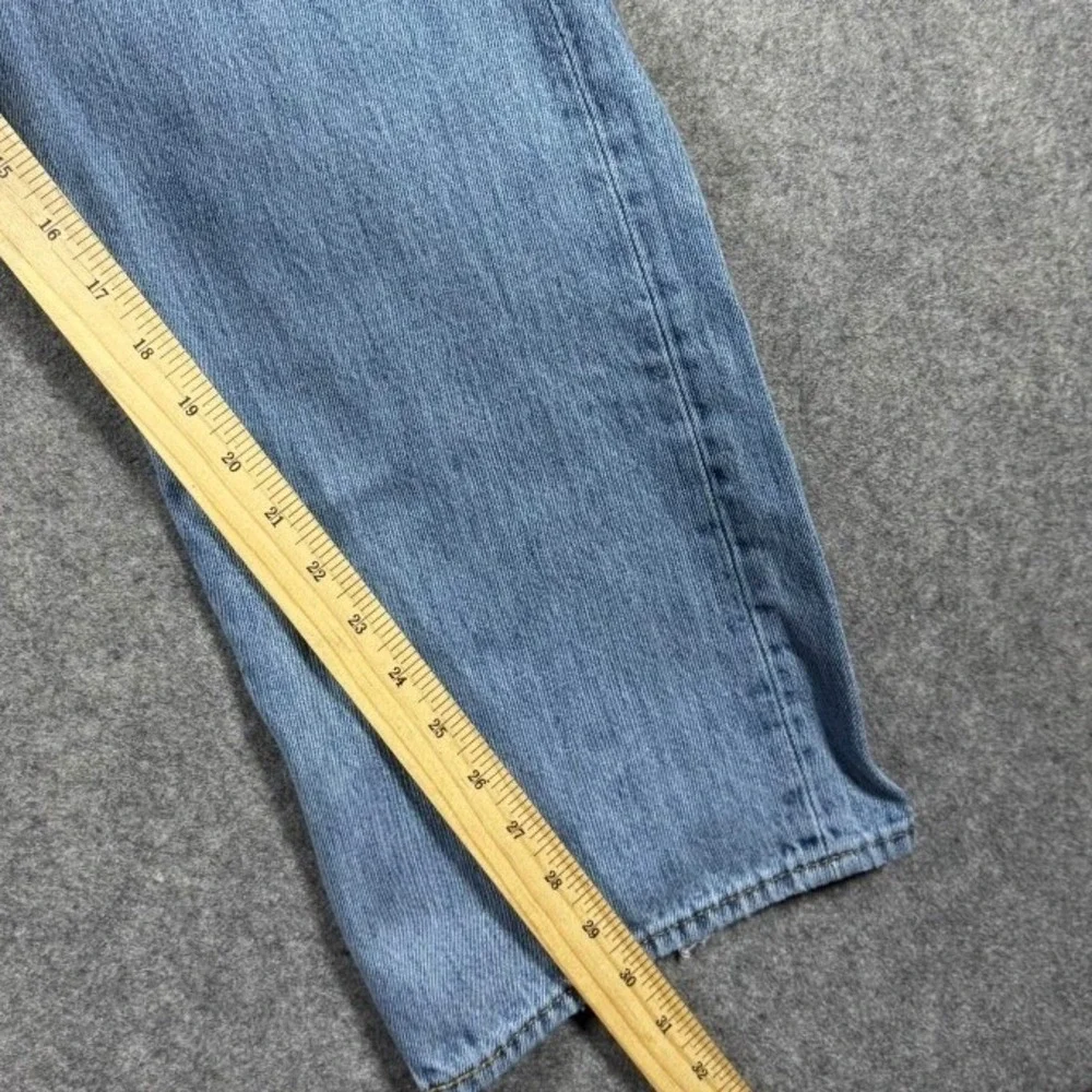 Levi's 501 Original Fit‎ Mens Light Wash Blue Straight Leg Denim Jeans 36x30